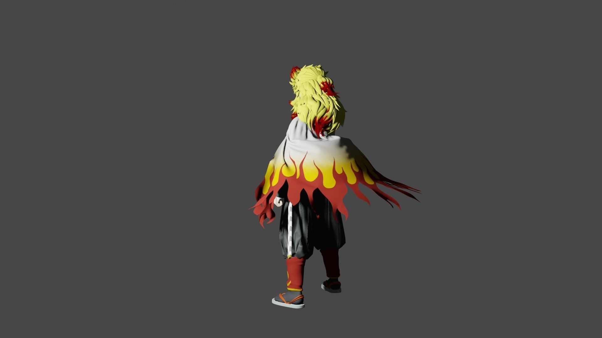 demon slayer kyojuro rengoku 3D model_4