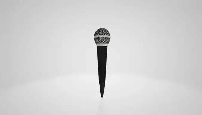 Microphone Low-poly 3D model