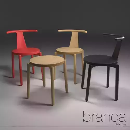 Ash chair  Free low-poly 3D model