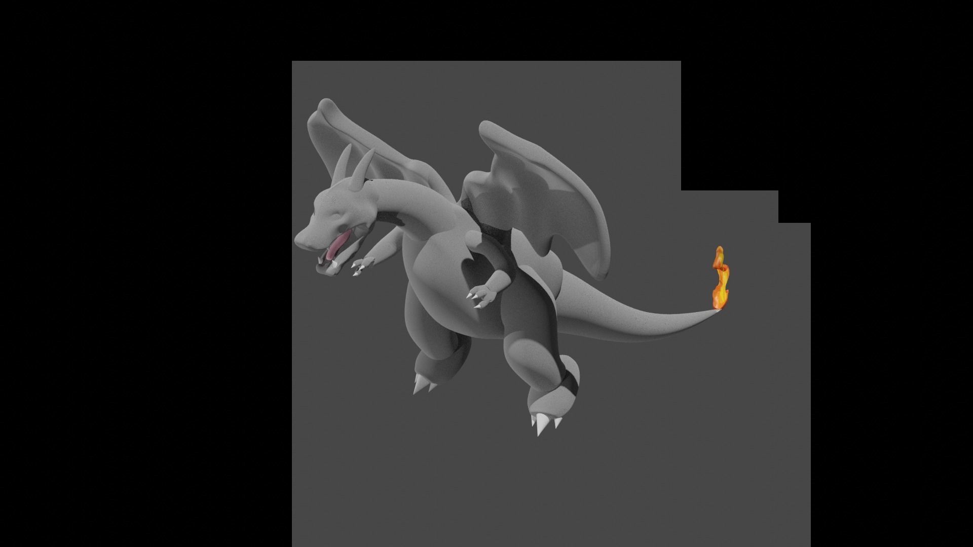 Animated Charizard Pokemon 3D Model Free low-poly 3D model_2