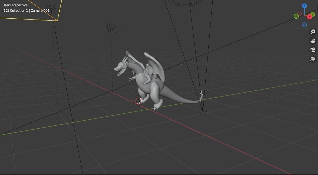 Animated Charizard Pokemon 3D Model Free low-poly 3D model_4