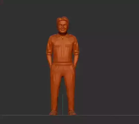miniature model man in orange