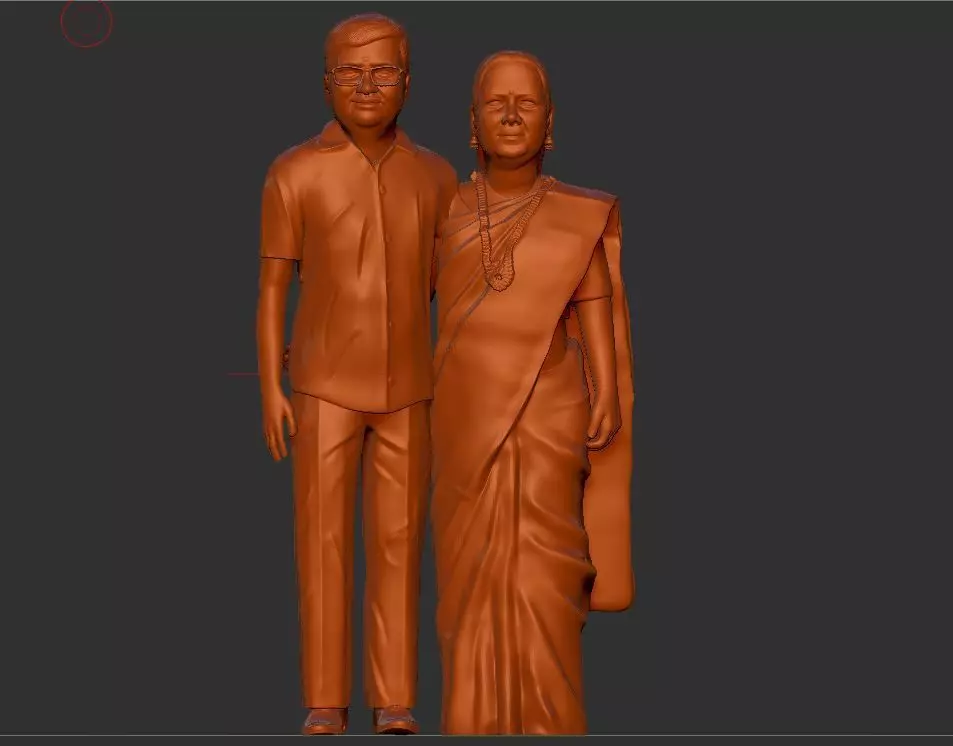 miniature model indian couple 3D print model