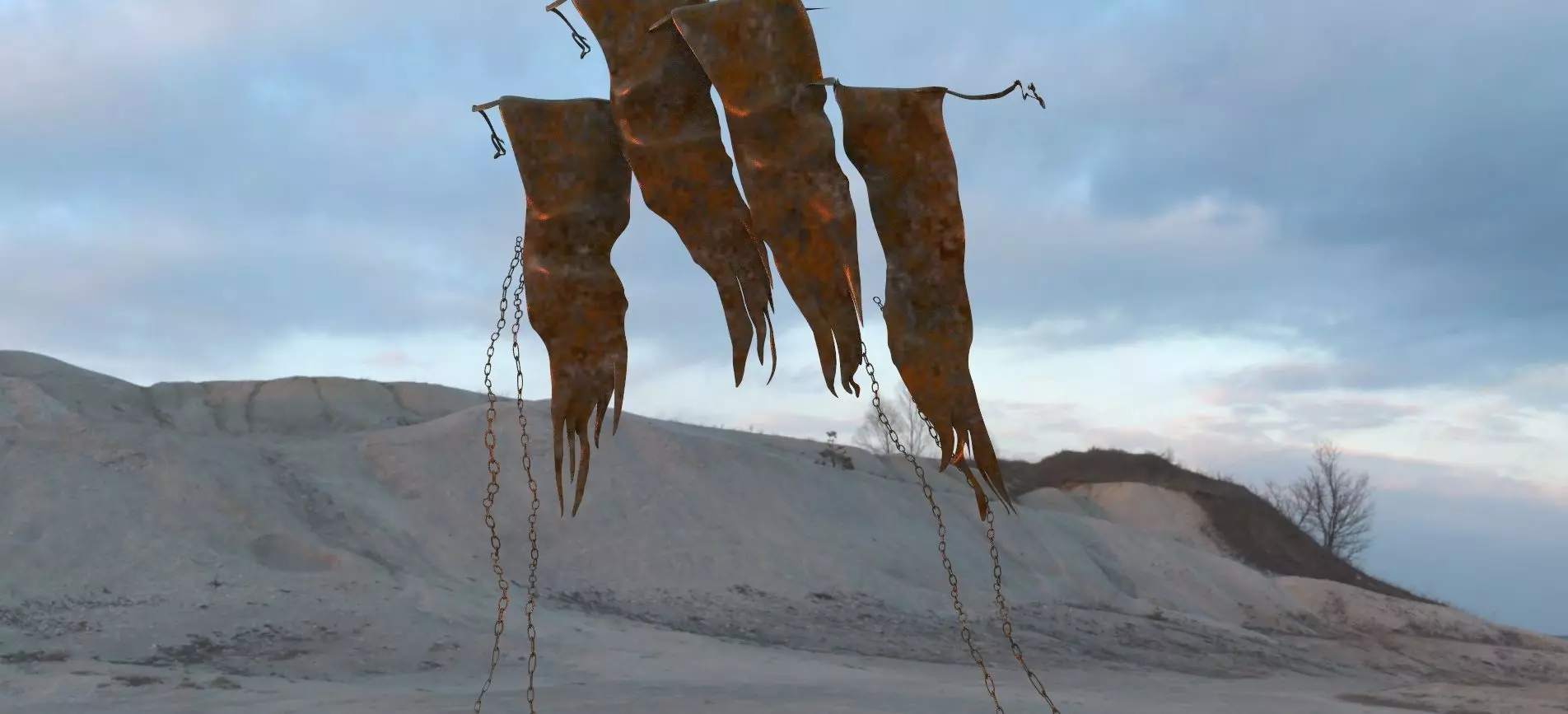 Arena Banner Flag 3D model_0