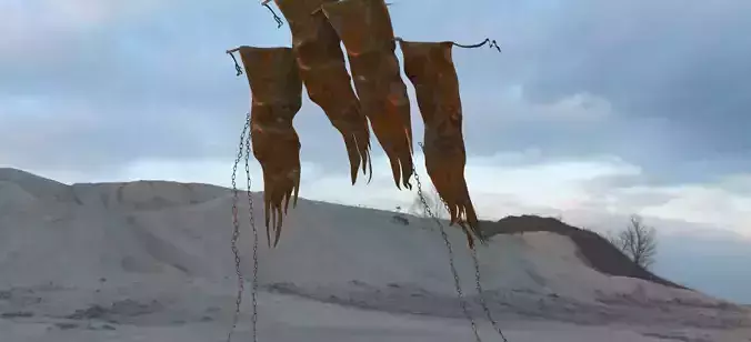 Arena Banner Flag 3D model