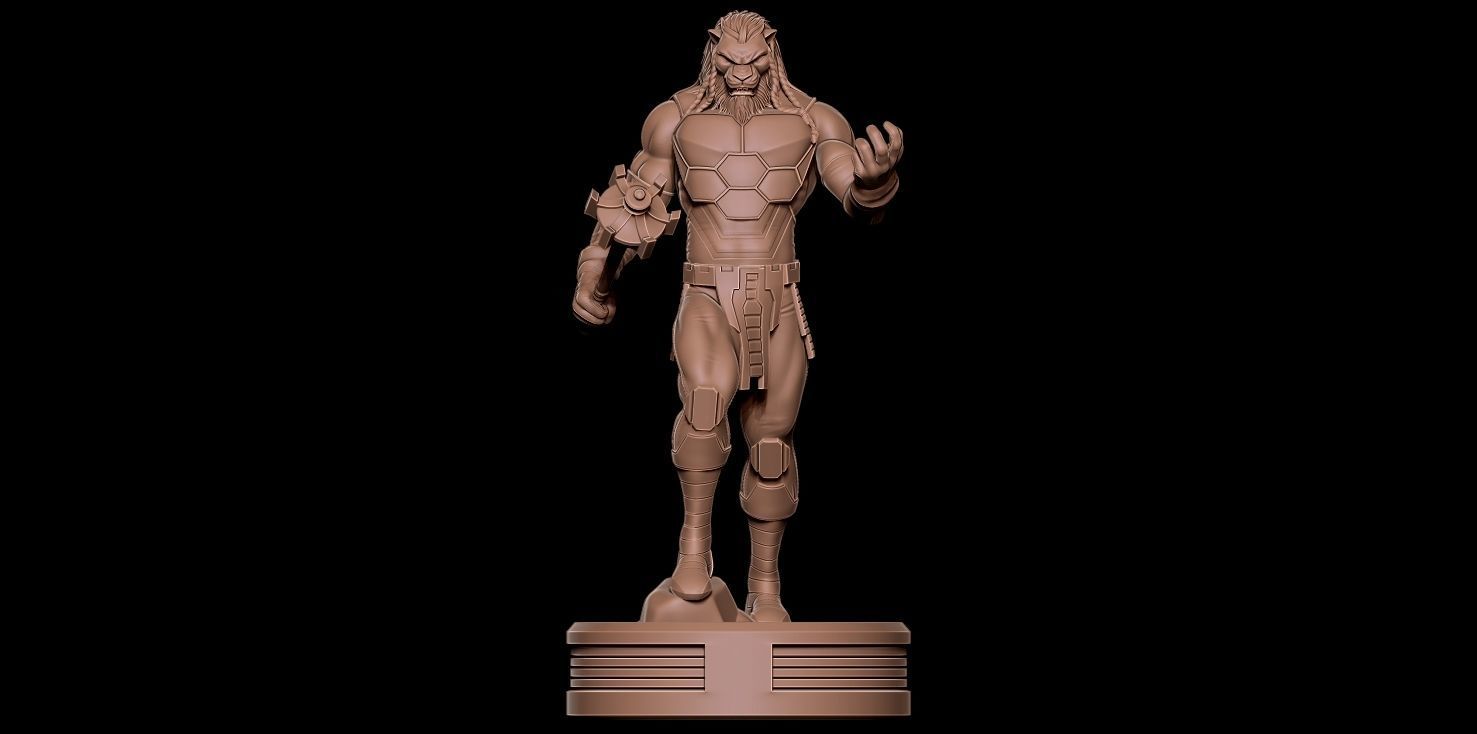 Fanart BATTLE BEAST - Statue 3D print model_10