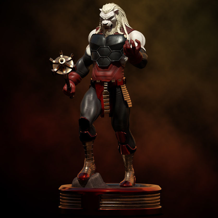 Fanart BATTLE BEAST - Statue 3D print model_5