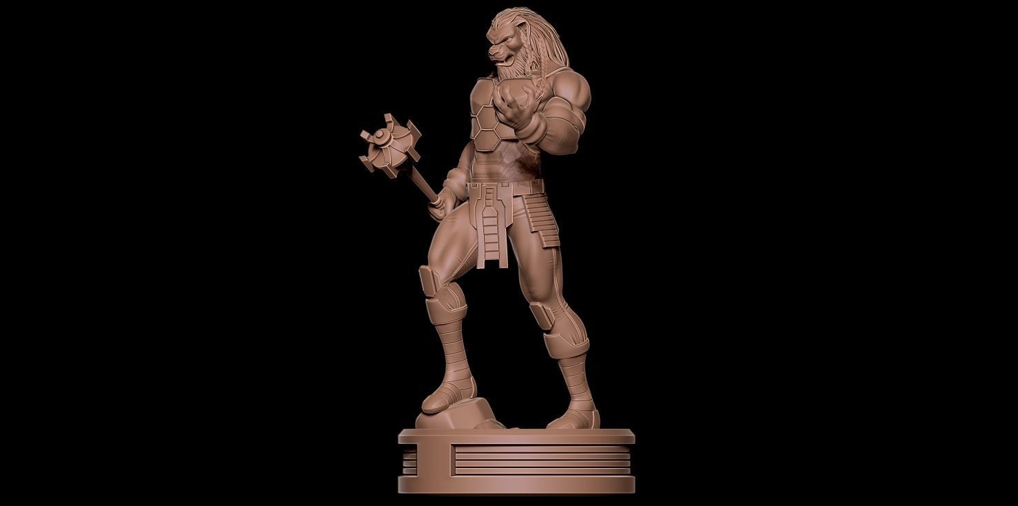 Fanart BATTLE BEAST - Statue 3D print model_11