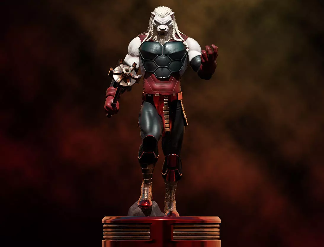 Fanart BATTLE BEAST - Statue 3D print model_0