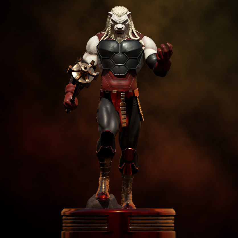Fanart BATTLE BEAST - Statue 3D print model_4