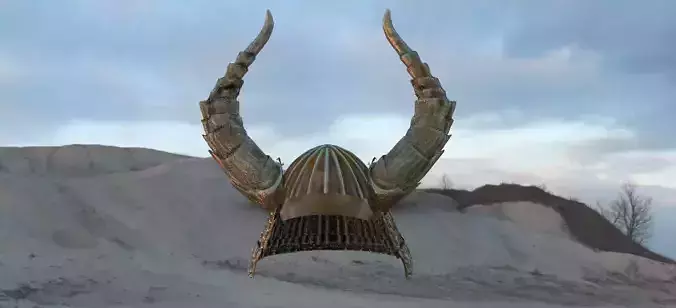 Samurai horned helmet