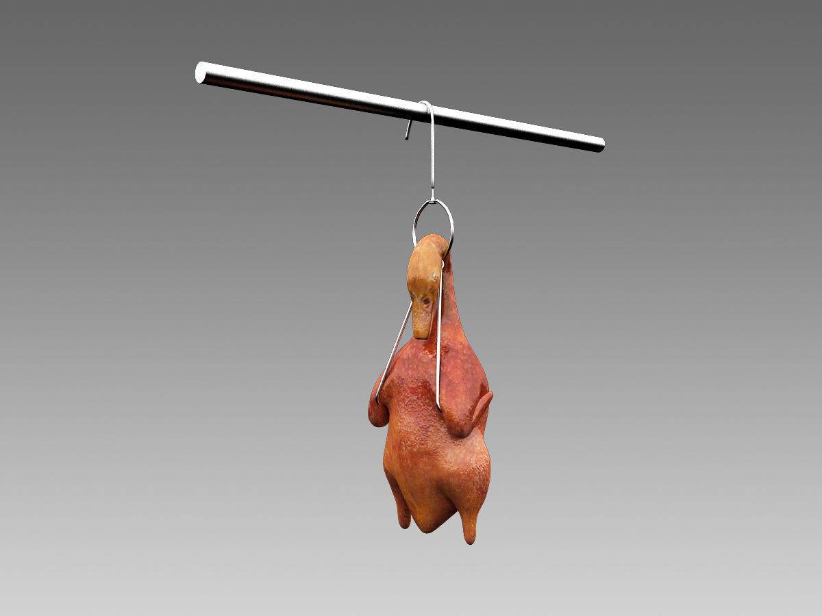 Hanging Roast Duck Low-poly 3D model_1