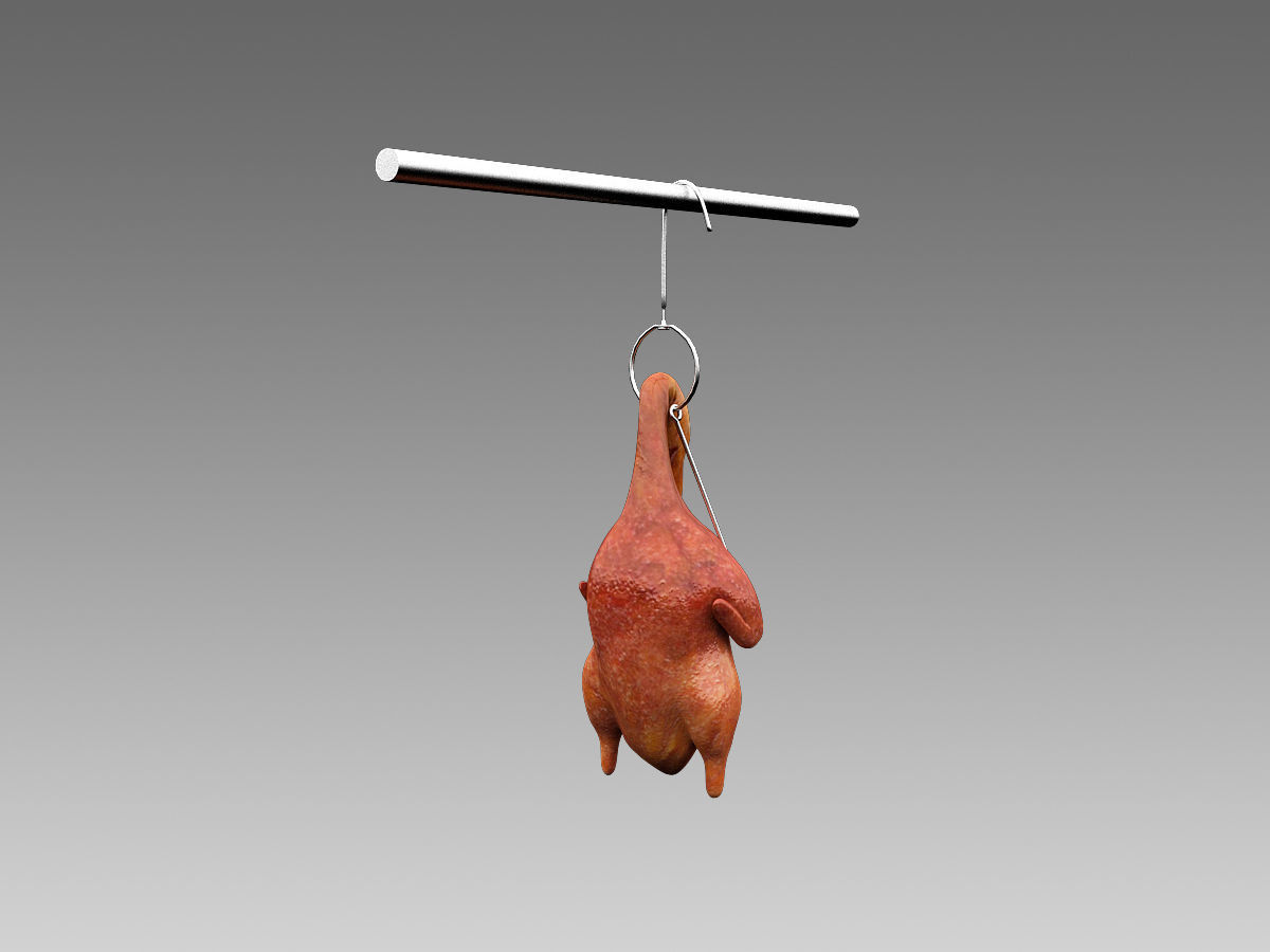 Hanging Roast Duck Low-poly 3D model_2