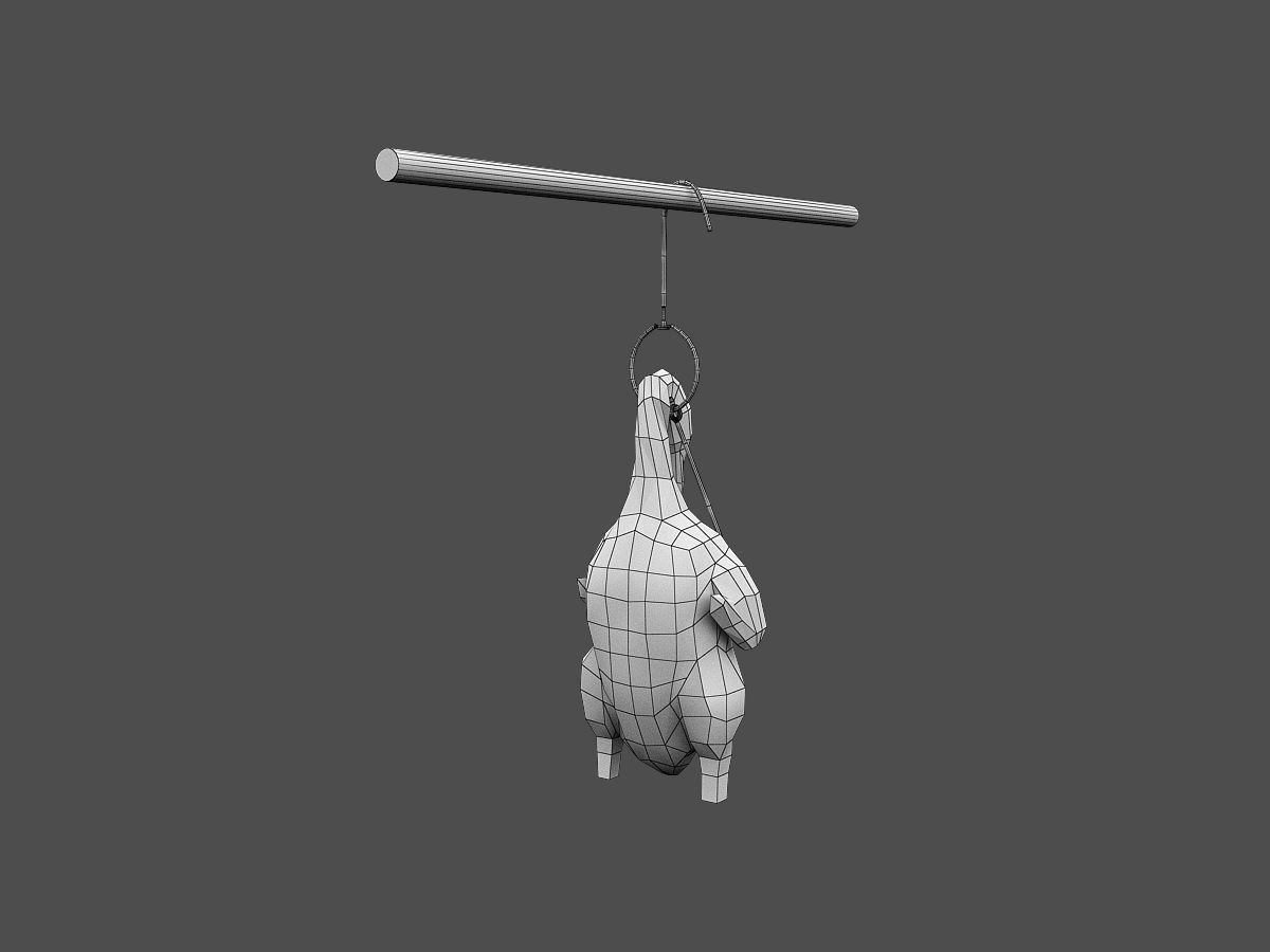 Hanging Roast Duck Low-poly 3D model_6