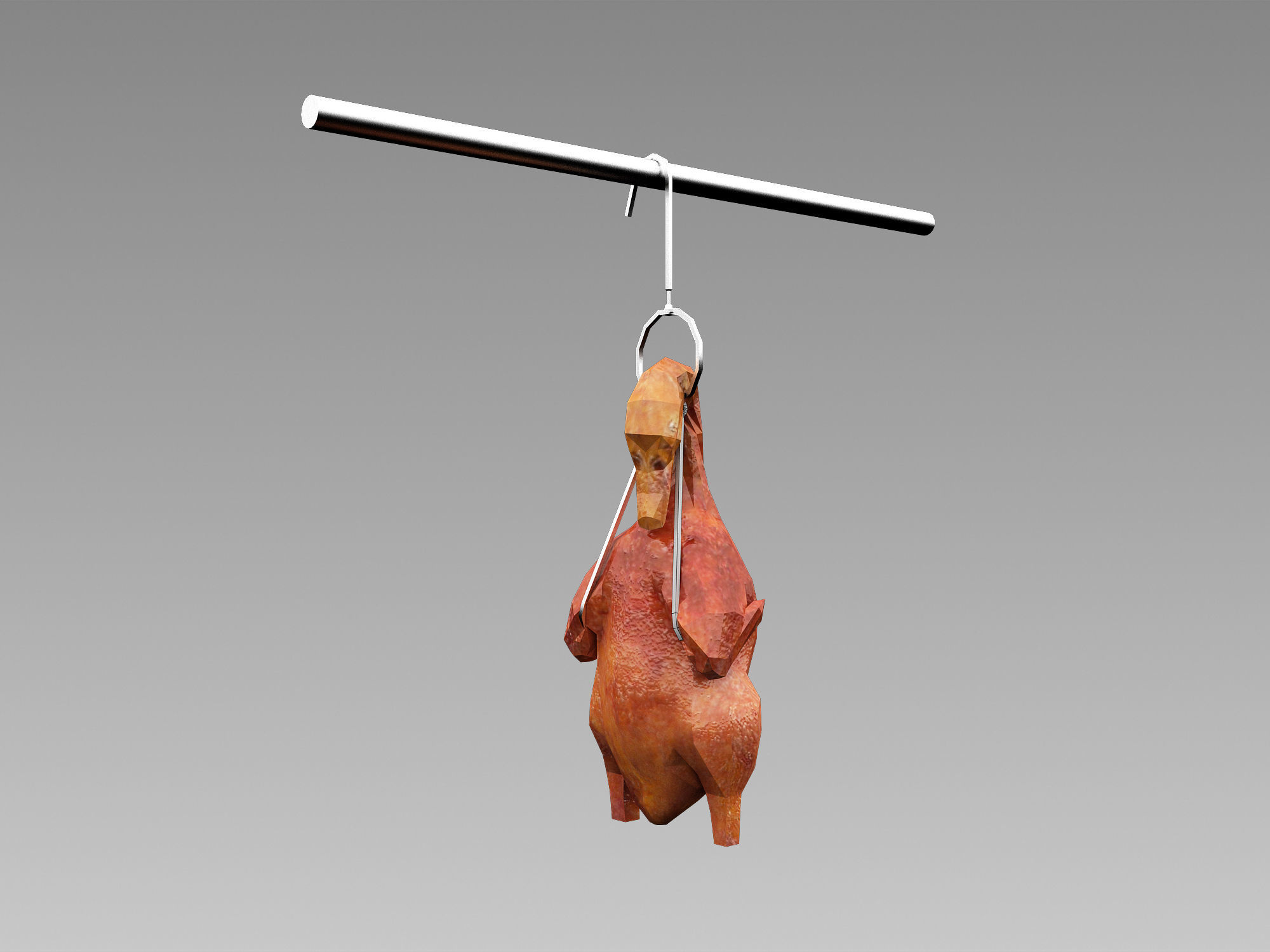 Hanging Roast Duck Low-poly 3D model_3