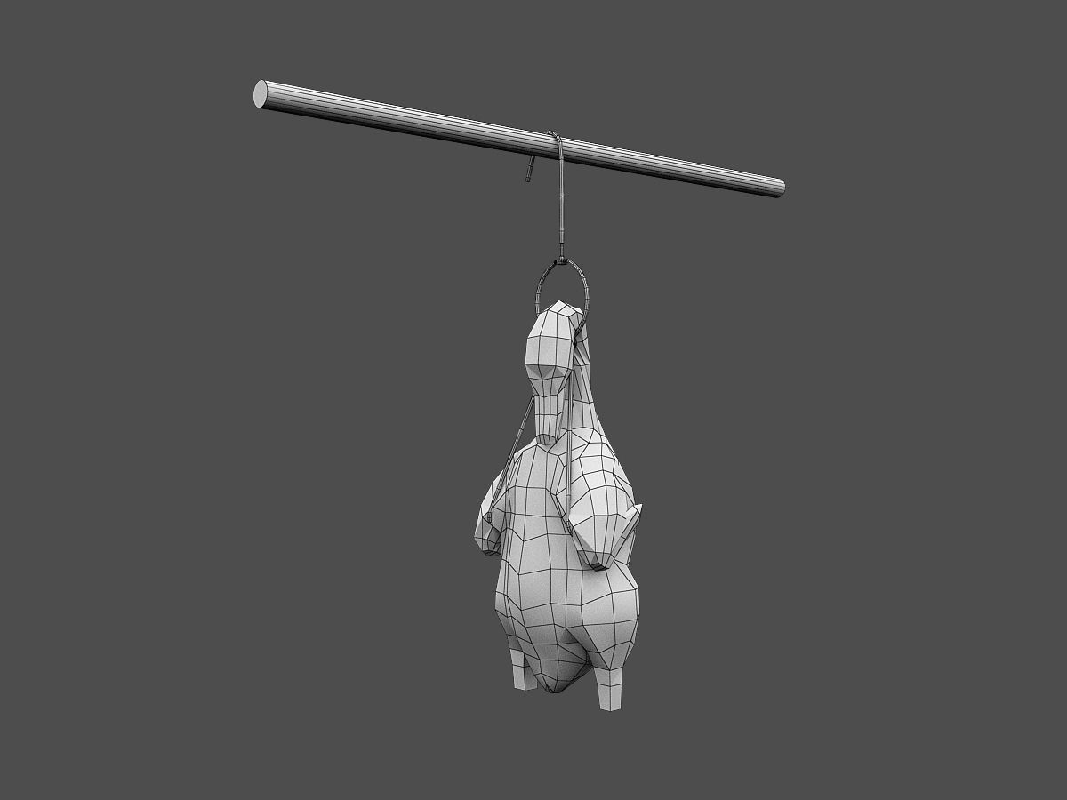 Hanging Roast Duck Low-poly 3D model_5