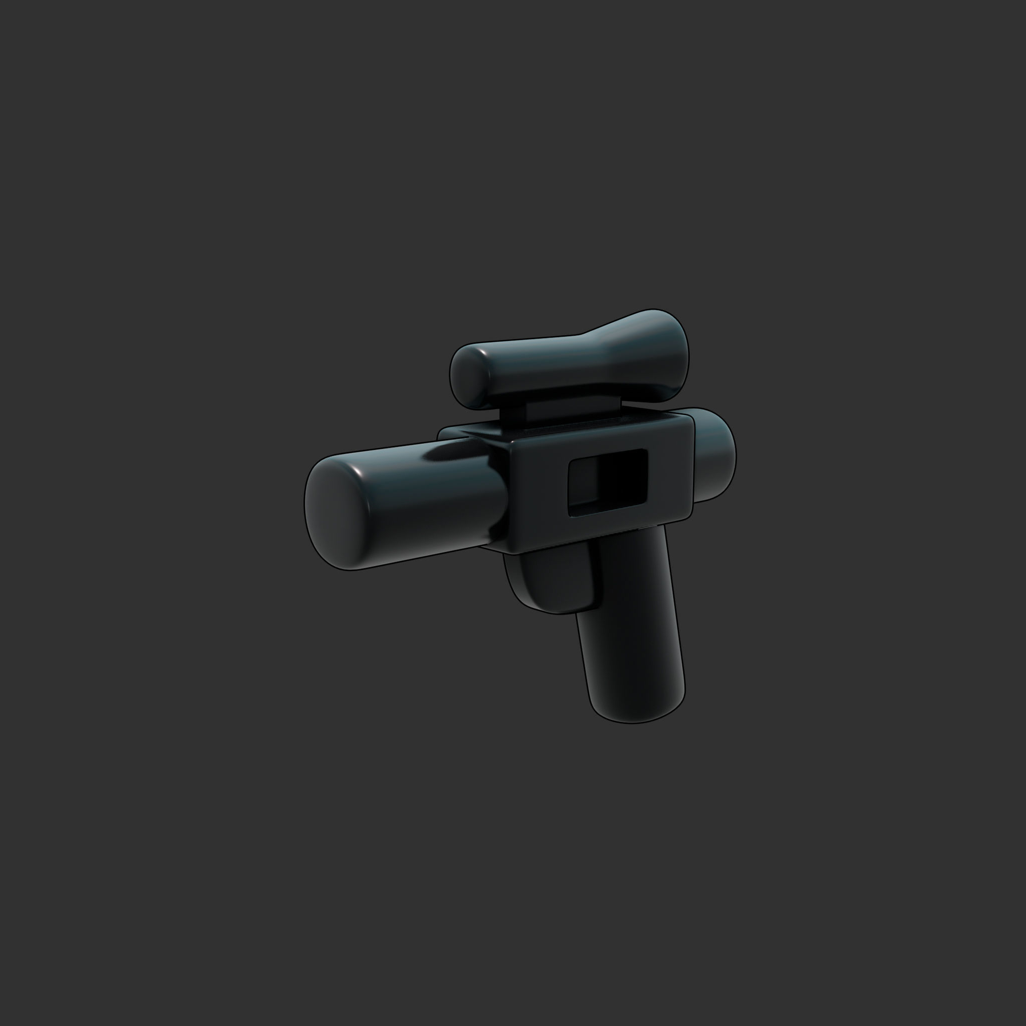 Lego Star Wars Blaster Pistol Free low-poly 3D model_2