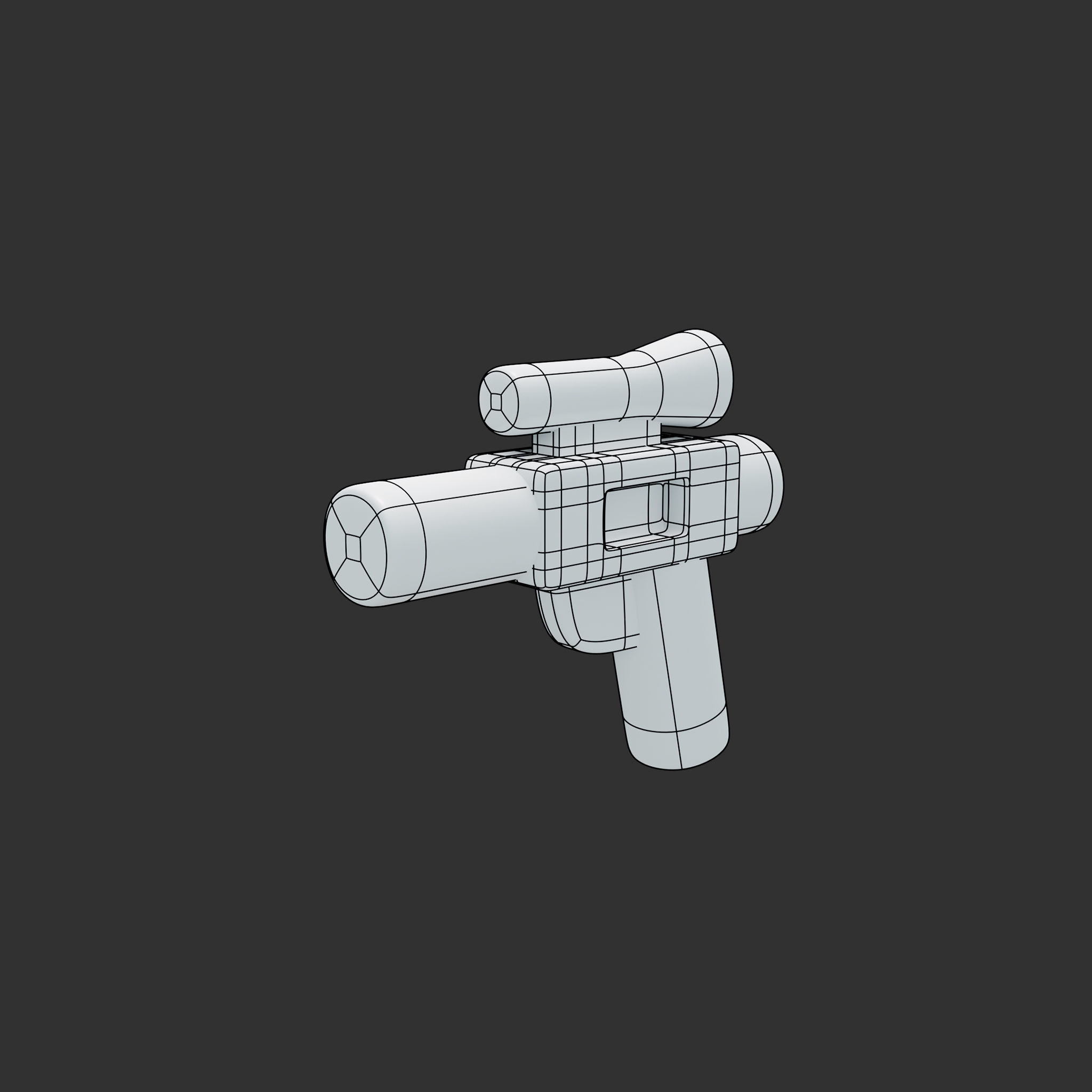 Lego Star Wars Blaster Pistol Free low-poly 3D model_3