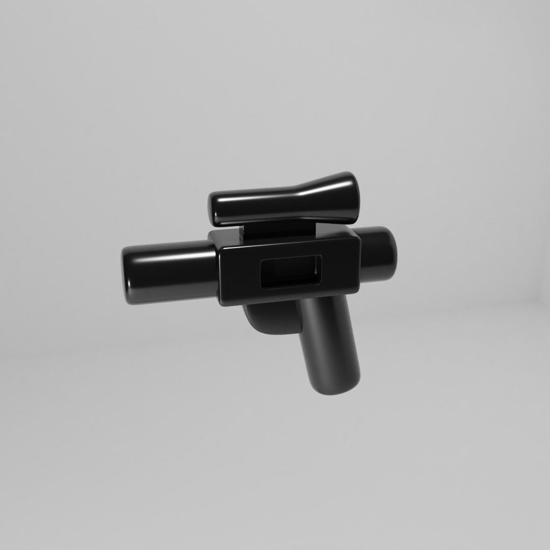 Lego Star Wars Blaster Pistol Free low-poly 3D model_1
