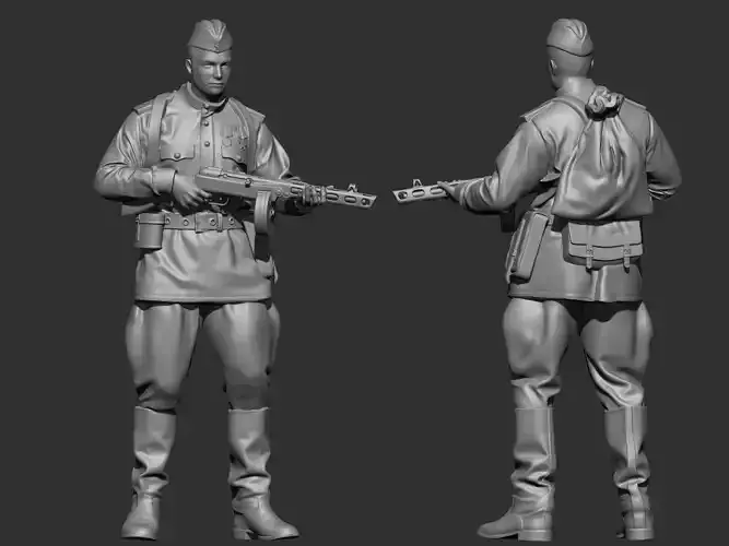 Sovet  soldier ww2 3D print model