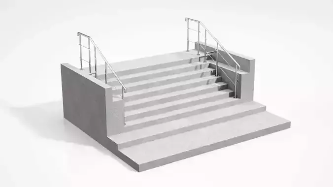 Stair railing 3D model