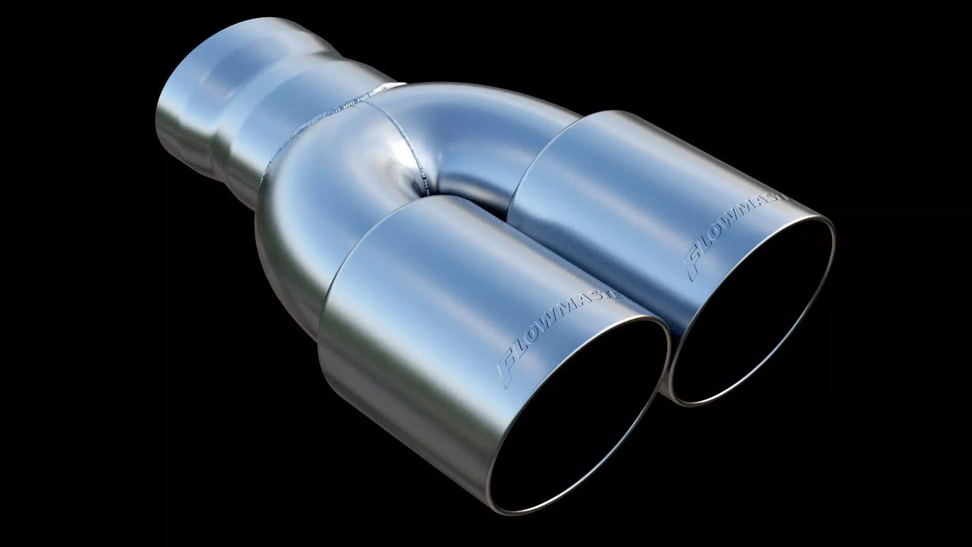 Flowmaster Exhaust Tip 3 In Dual Out Angle Cut 3D model_0