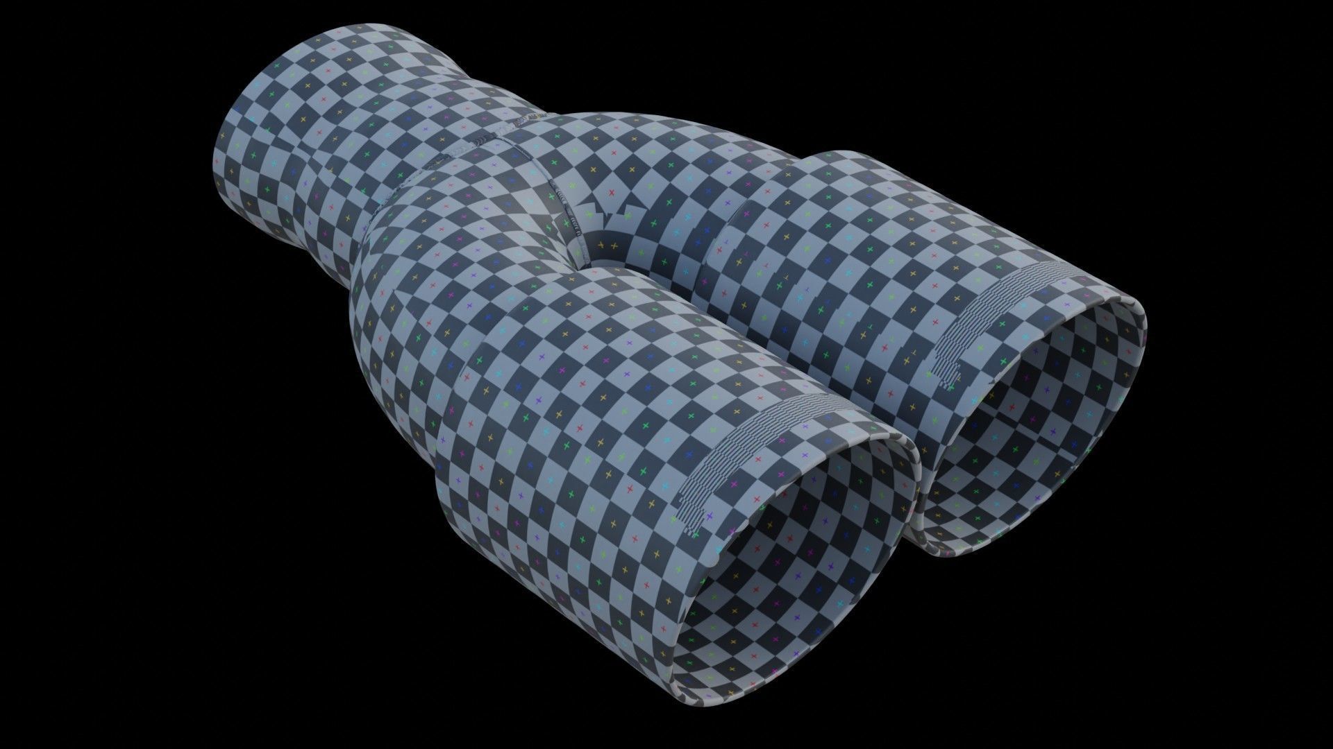 Flowmaster Exhaust Tip 3 In Dual Out Angle Cut 3D model_7