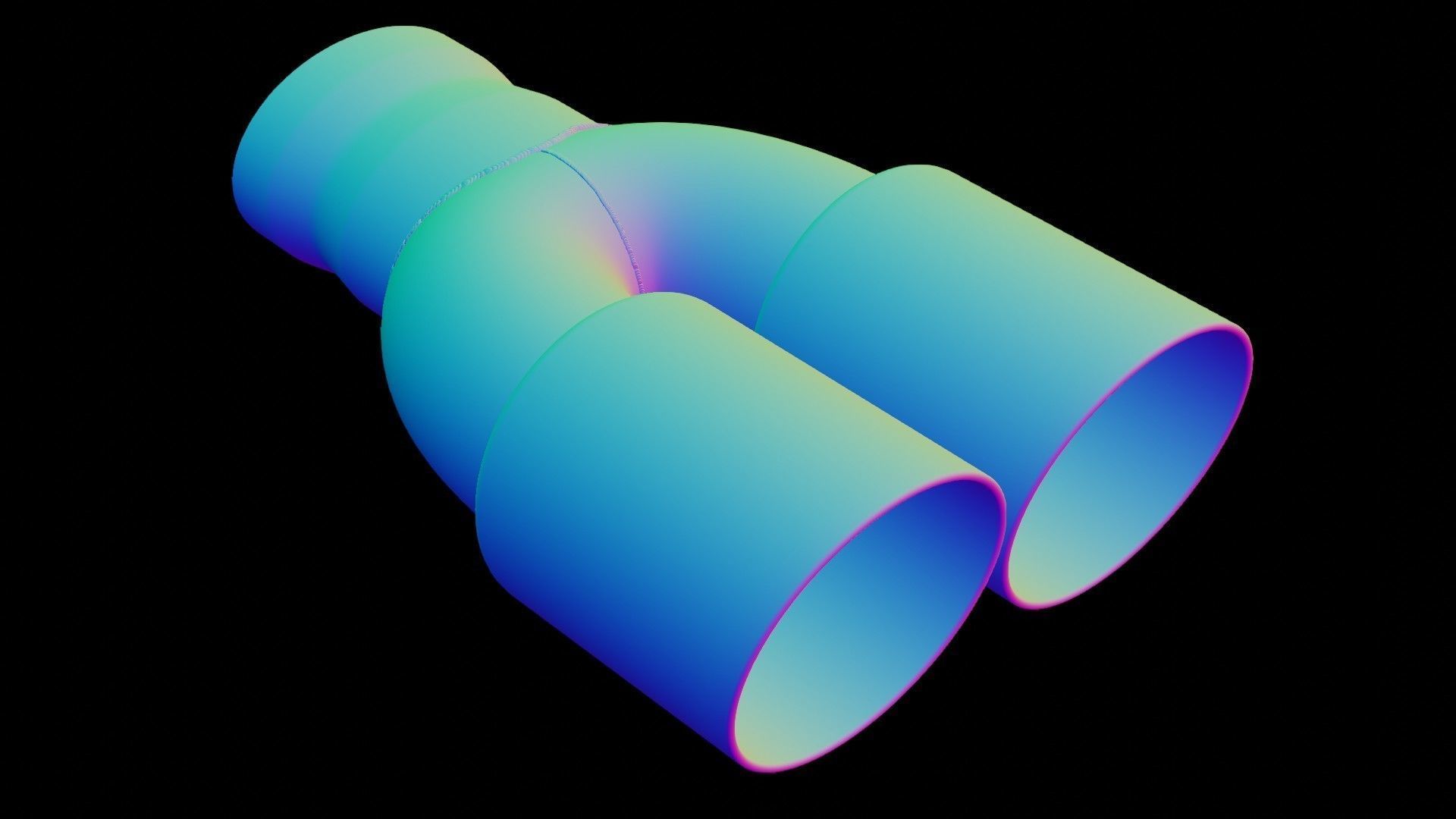 Flowmaster Exhaust Tip 3 In Dual Out Angle Cut 3D model_4