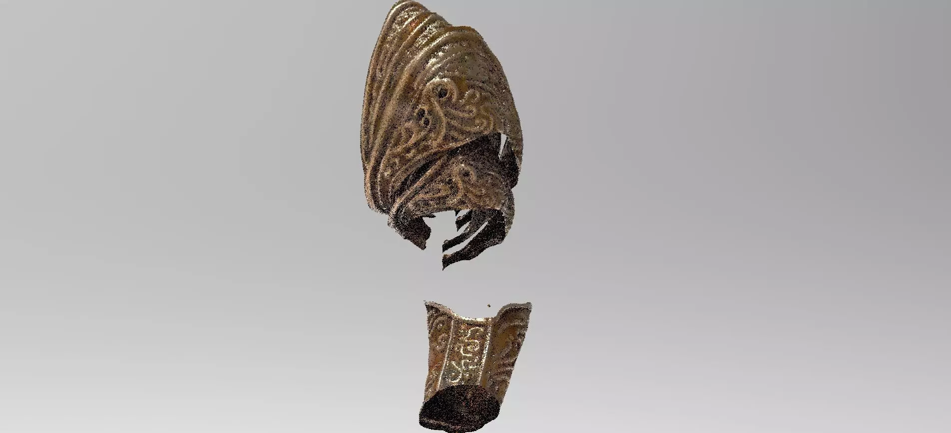 Armor Organic patterns shoulder pad and wrist 3D model