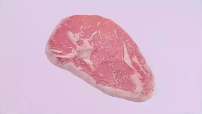 T Bone Steak - Low and High Poly Versions