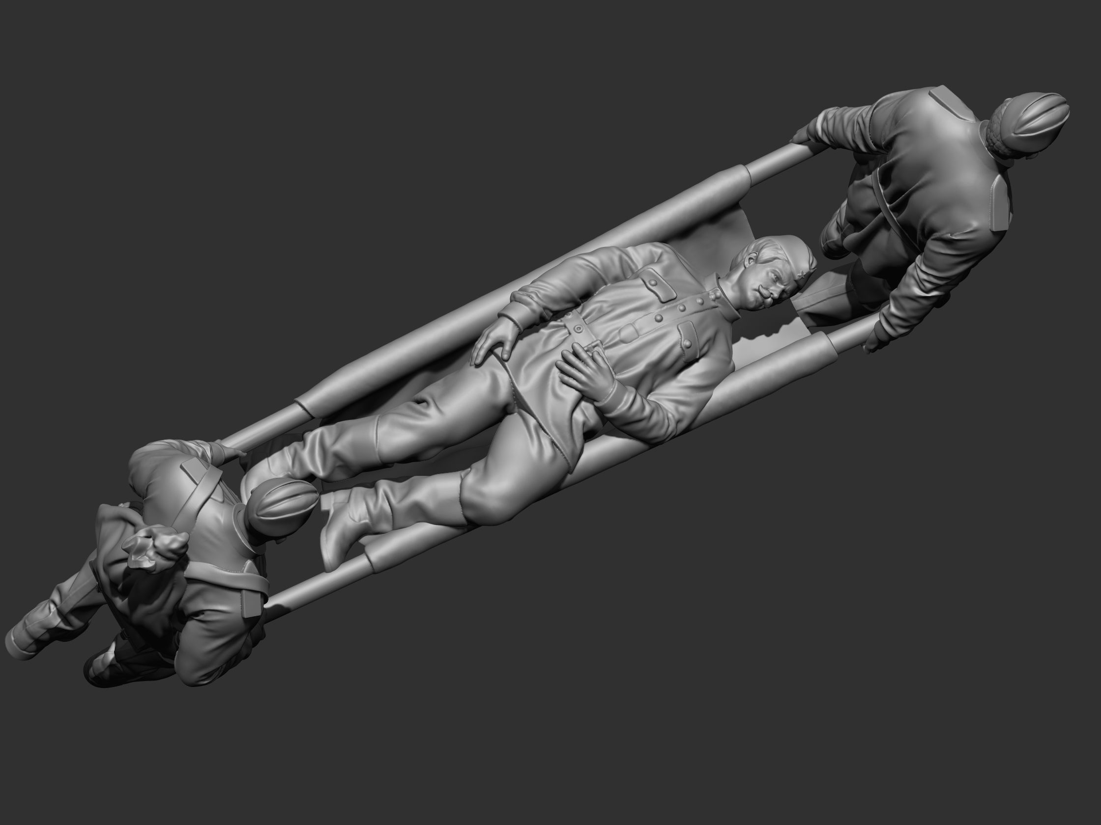 Russian soldiers ww2 3D print model_3