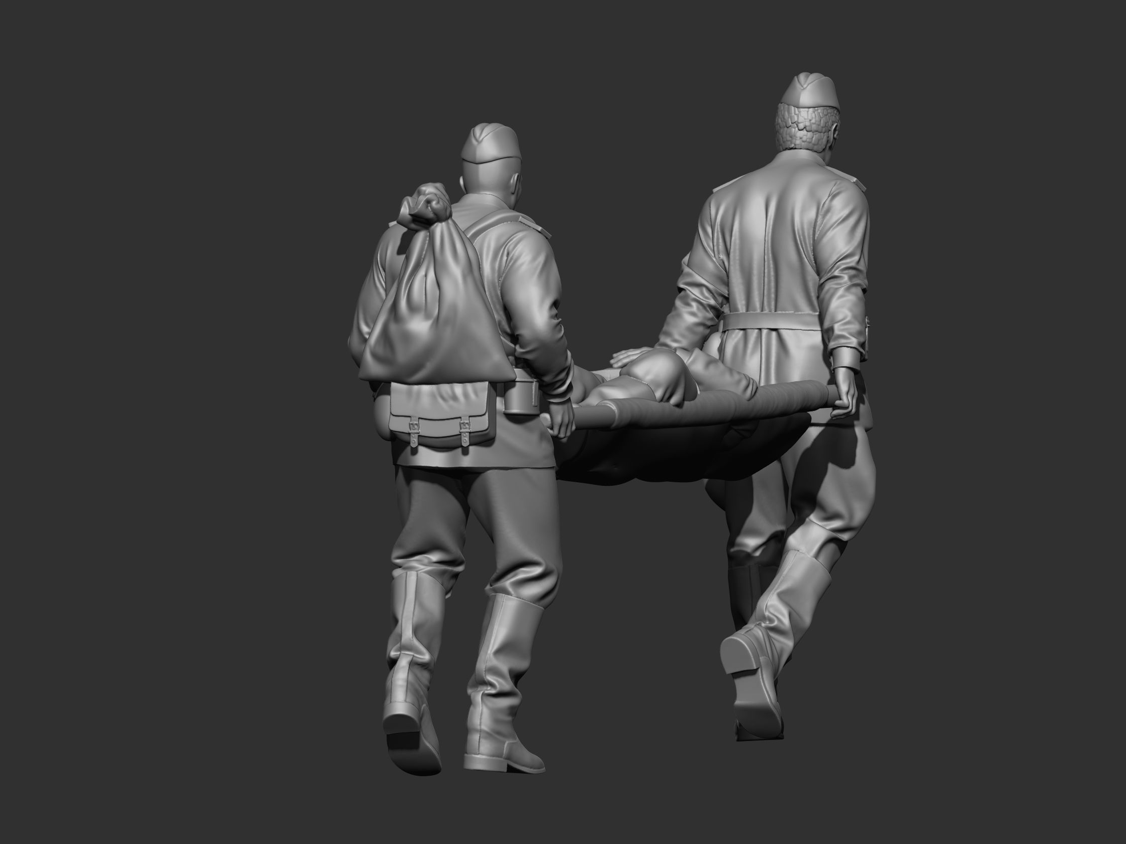Russian soldiers ww2 3D print model_2