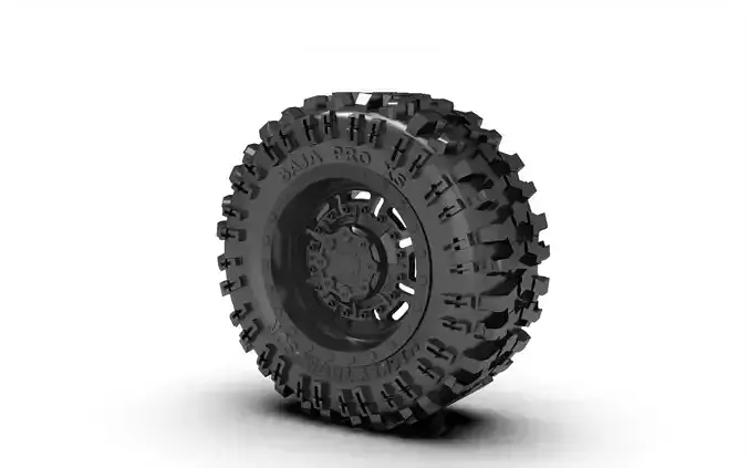 Black Rhino Abrams Wheel  and MICKEY THOMPSON BAJA PRO TIRE 3D print model