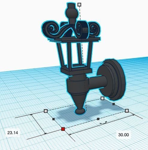 Carriage Lamp 3D print model_2