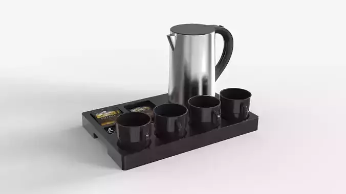 Stainless Steel Electric Kettle With Tray