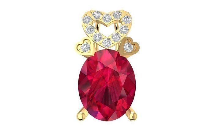 diamond pendant for women 1950 3D print model