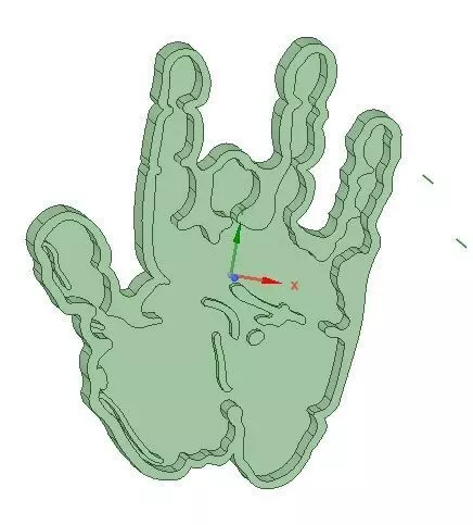 Jerry Garcia Right hand cookie cutter 3D print model_0