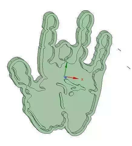 Jerry Garcia Right hand cookie cutter 3D print model