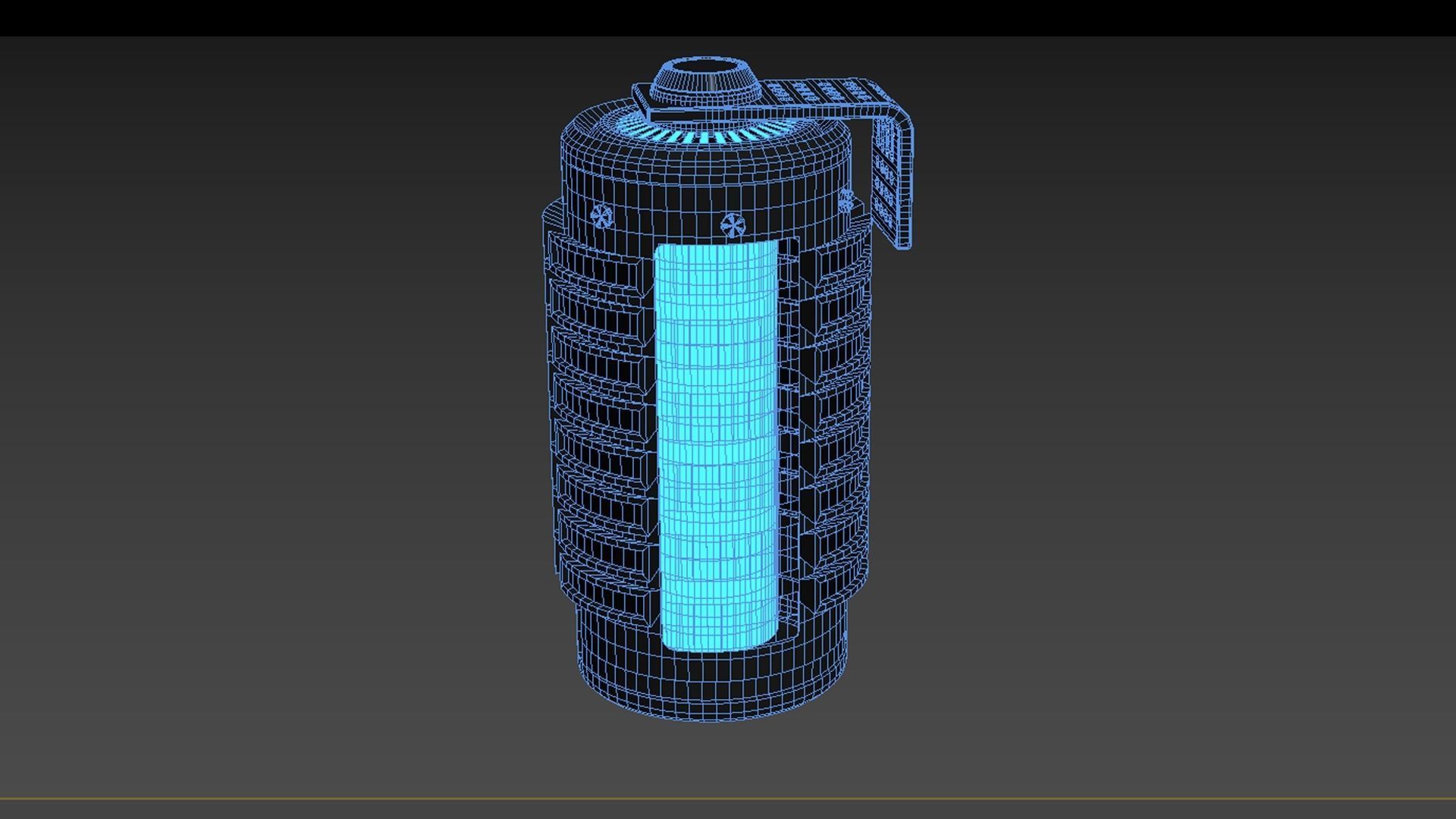 SCIFI Lightning Granade 3D model_1