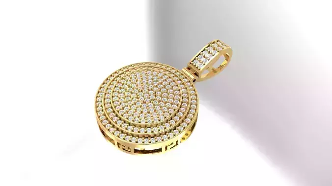 Gold pendant 3D print model