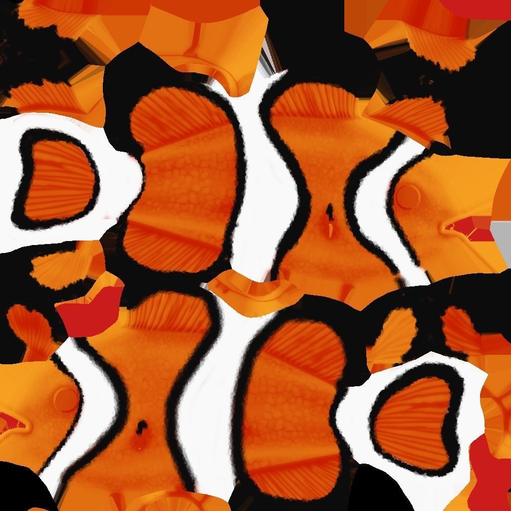 Clown Fish Game Ready Model with Animations Low-poly 3D model_9