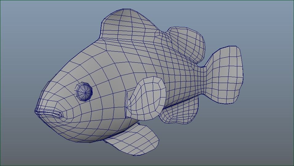 Clown Fish Game Ready Model with Animations Low-poly 3D model_4