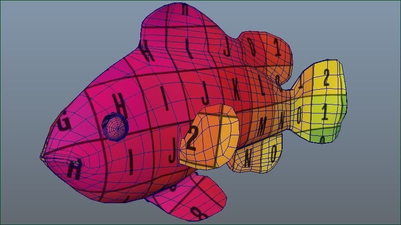 Clown Fish Game Ready Model with Animations Low-poly 3D model_3