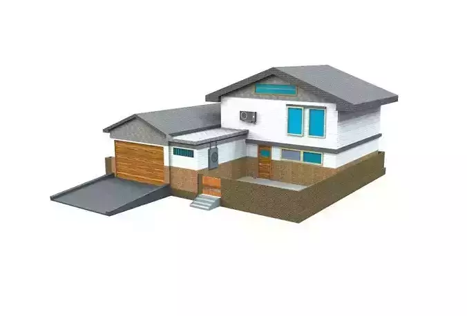 exterior design of modern house  3D model