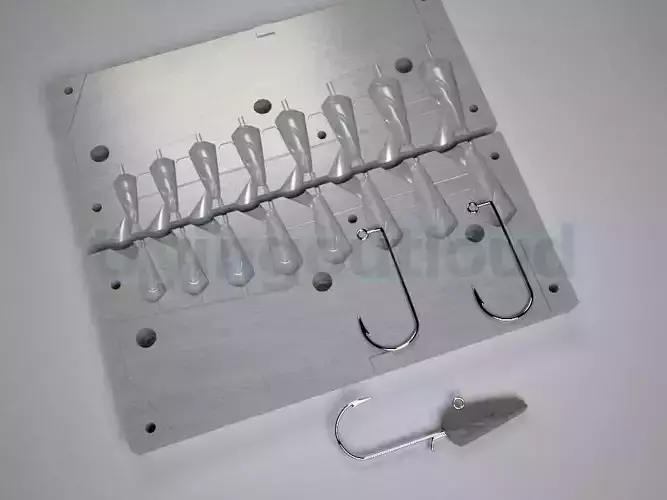 7point5-30 Gr SNDL Likeness Jighead Mold 3d Model