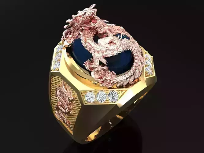 Dragon ring - Mens ring 