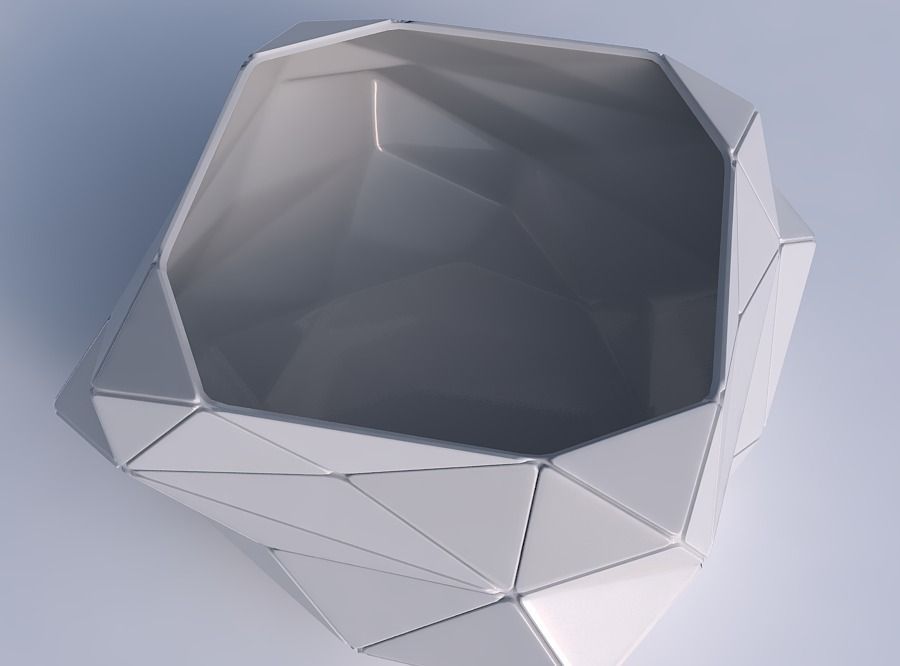 Bowl helix with triangle plates 3D print model_1