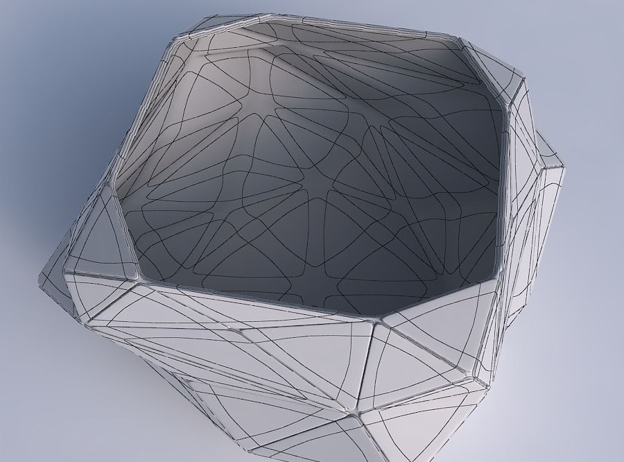 Bowl helix with triangle plates 3D print model_6