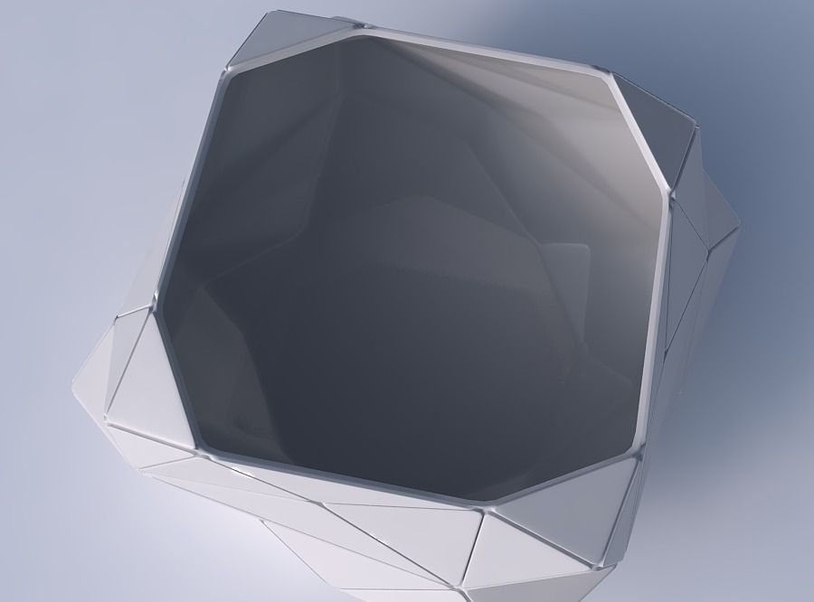 Bowl helix with triangle plates 3D print model_2