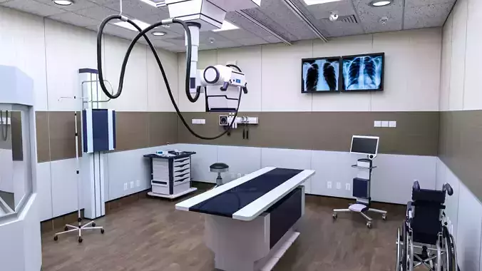 MEDICAL SPACES-RADIOLOGY-XRAY-ROOM 3D model
